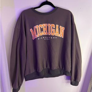 🤎cropped Michigan crewneck